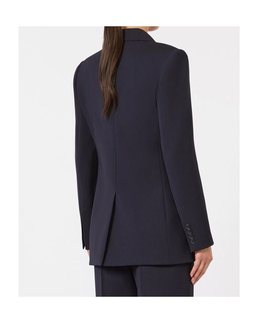 Max Mara Blue Studio Grembo Double-Breasted Blazer