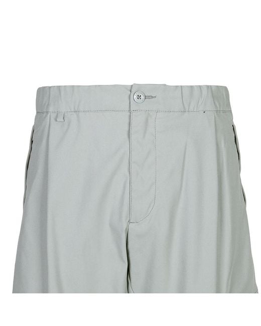 C P Company Gray Logo-Patch Cargo Trousers for men
