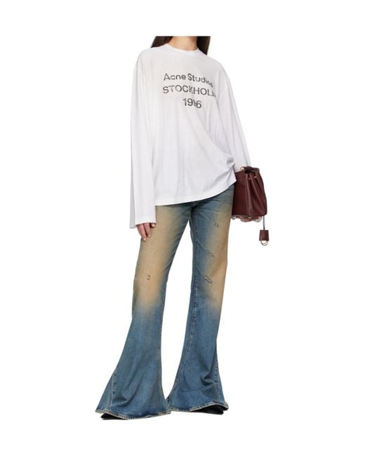 Acne Blue Belt Loop Jeans