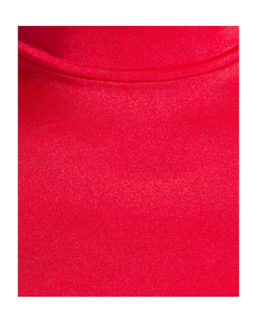 Dolce & Gabbana Red Solid Stretch Knit Top