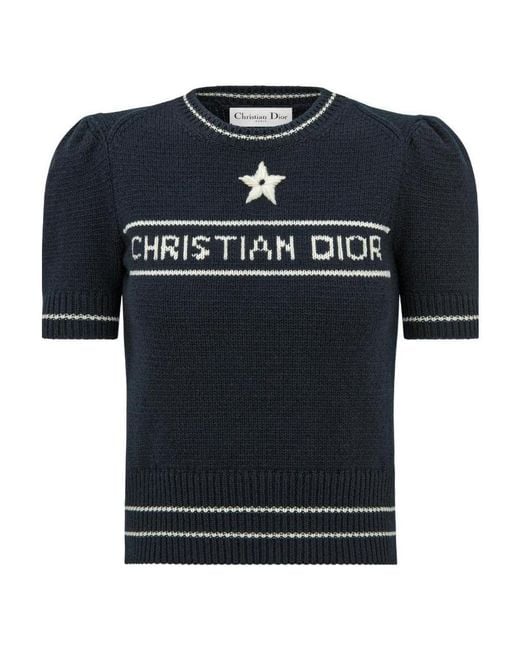Dior Black 'Christian Short-Sleeved Sweater