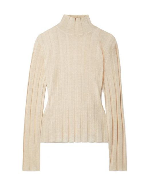 The Row White Roll-Neck Knitted Jumper