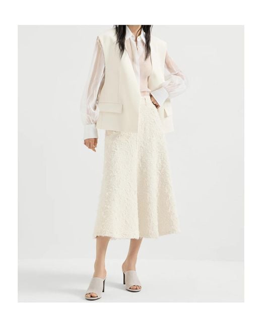 Brunello Cucinelli White Sleeveless Vest