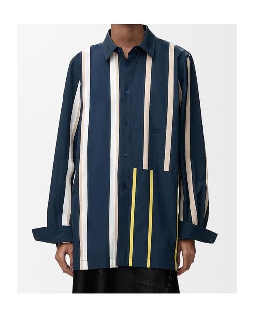 Loewe Blue Stripe-Print Shirt