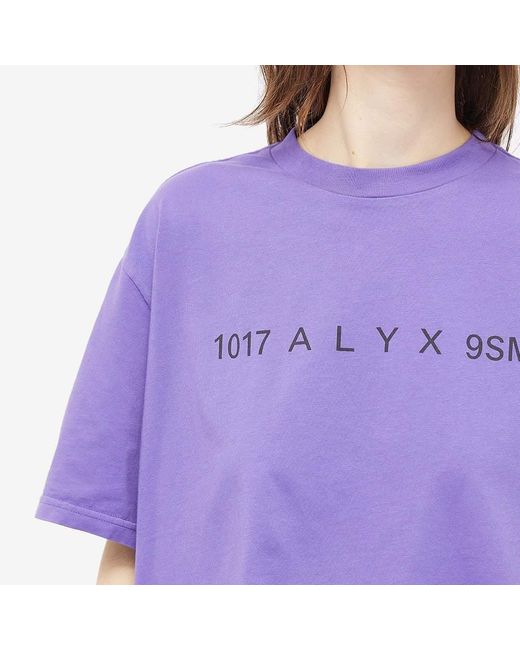 1017 ALYX 9SM Purple 1017 9Sm Cropped Logo T-Shirt