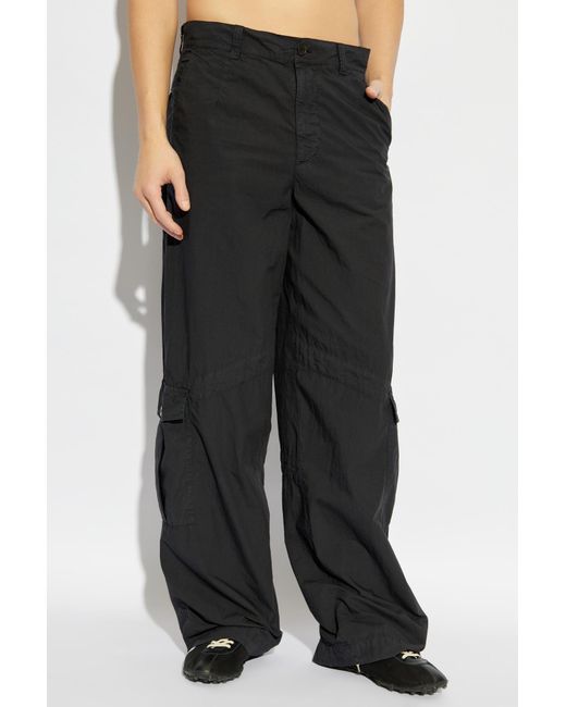 Dries Van Noten Black Paxford Mid Rise Pants for men