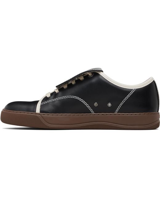 Lanvin Black Dbb1 Leather Tongue Sneakers for men