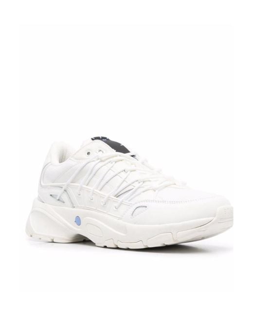 McQ Alexander McQueen White Panelled Lace-Up Sneakers for men