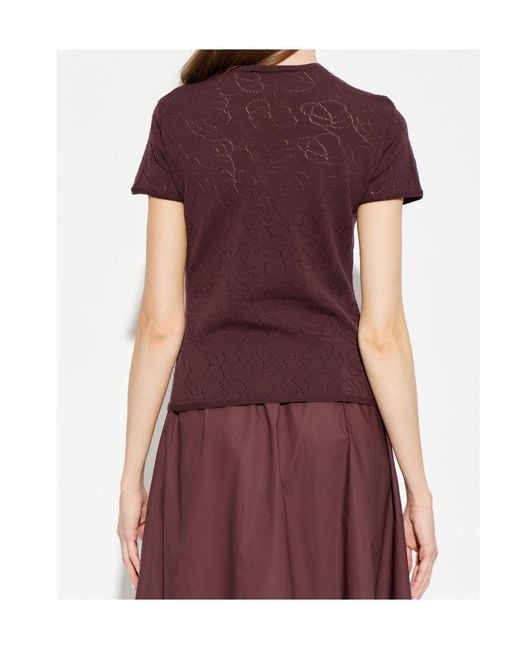 By Malene Birger Purple Short-Sleeved T-Shirt