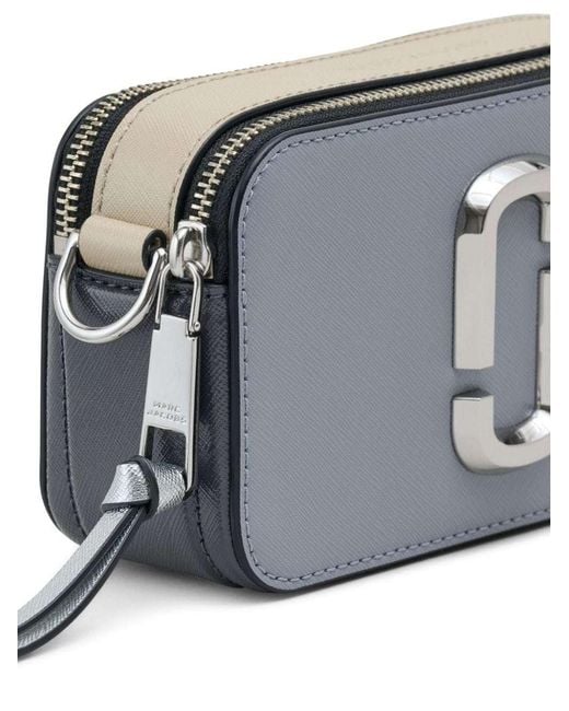 Marc Jacobs Gray The Snapshot Logo Plaque Crossbody Bag