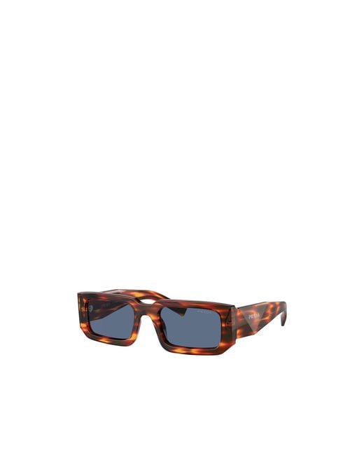 Prada Blue Eyewear Rectangular Frame Sunglasses for men