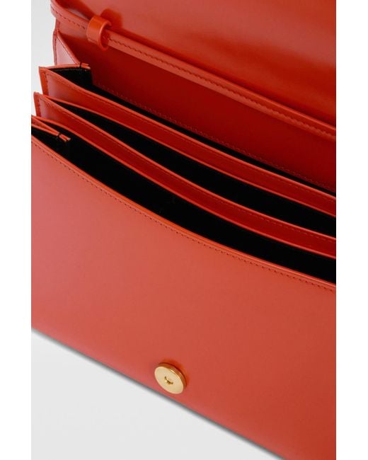 Jil Sander Red File Small Shoulder Bag
