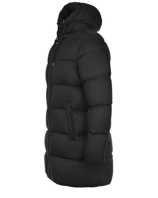 Herno Black High Collar Down Jacket for men