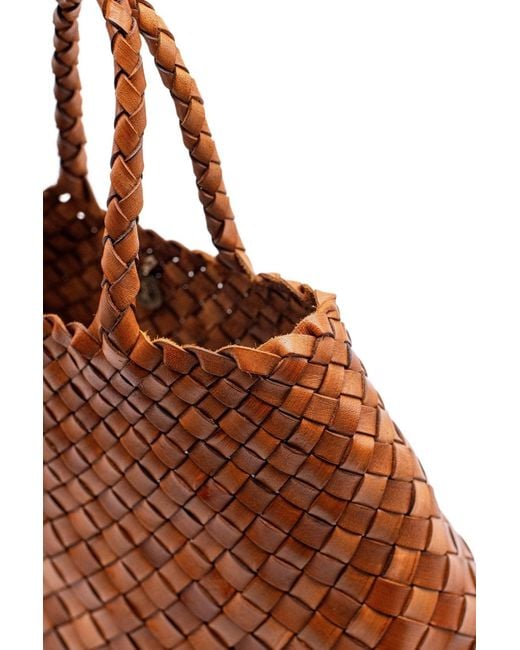 Dragon Diffusion Brown Santa Croce Small Tote Bag