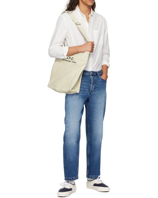 A.P.C. Blue Straight Leg Jeans for men