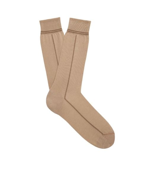 Zegna White Cotton Blend Socks for men