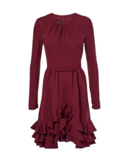 Giambattista Valli Purple Ruffled Crêpe Minidress