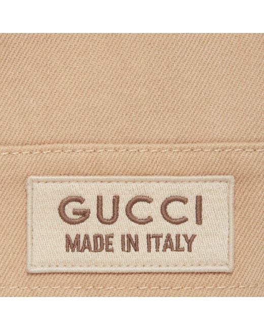 Gucci Natural Gg Detail Denim Jacket for men
