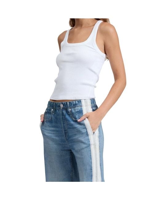 Rag & Bone Blue Ribbed Tank Top