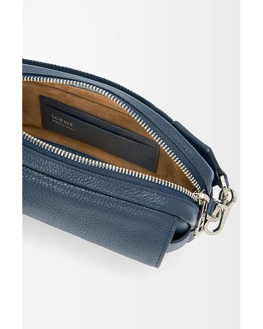 Loewe Blue Small Pebble Messenger Bag for men