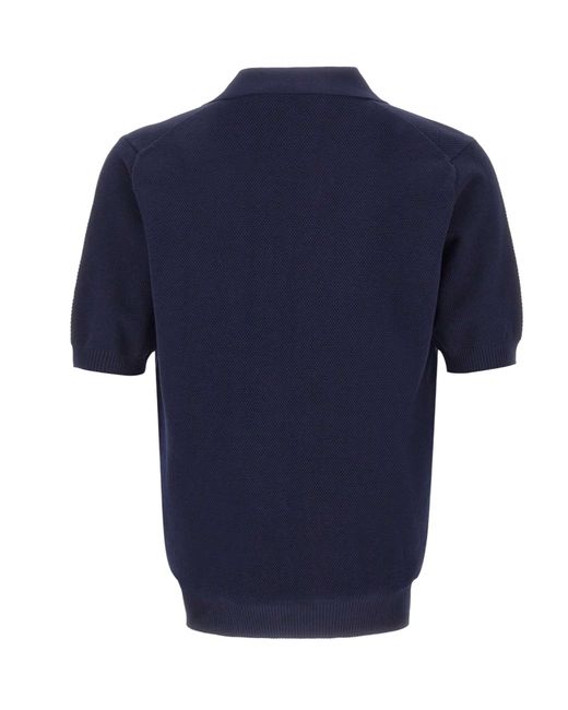 K-Way Blue Pleyr Waffle-Knit T-Shirt for men
