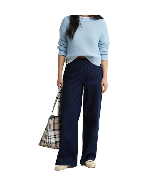 Barbour Blue Crew Neck Knit Sweater