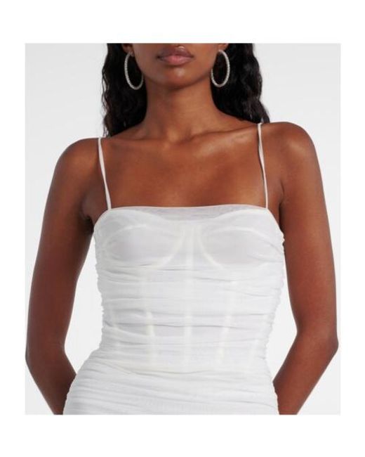 Blumarine White Draped Gown
