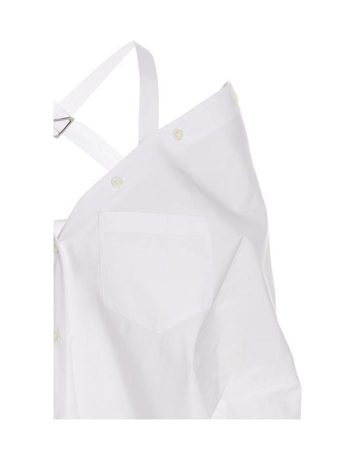 Prada White Long-Sleeved Buttoned Shirt