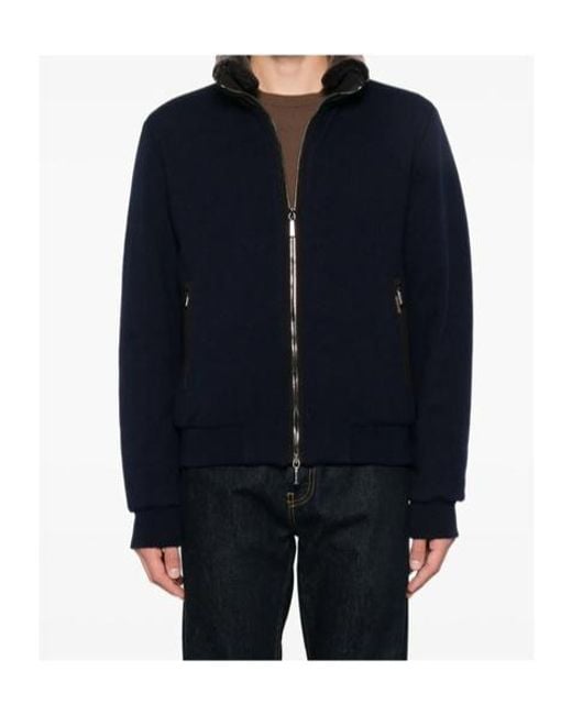 Moorer Black Long Sleeve Down Jacket for men