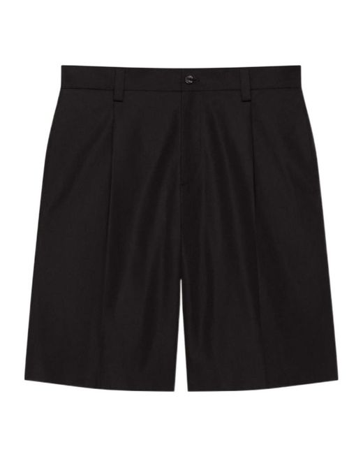 Givenchy Black Pleated Cotton Shorts for men