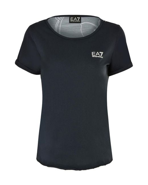 EA7 Black Printed Short-Sleeved T-Shirt