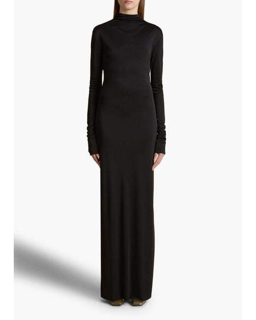 Khaite Black Long-Sleeved Dress