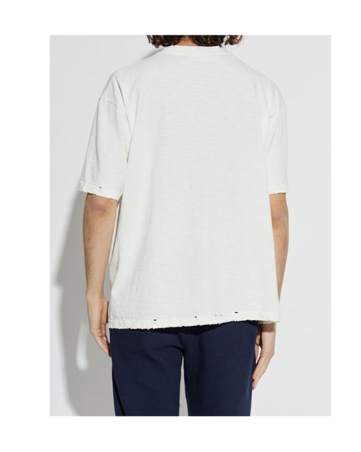 M I S B H V White Text-Print T-Shirt for men