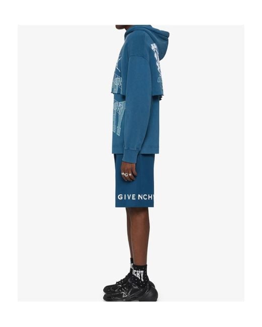 Givenchy Blue Long-Sleeved Sweater for men