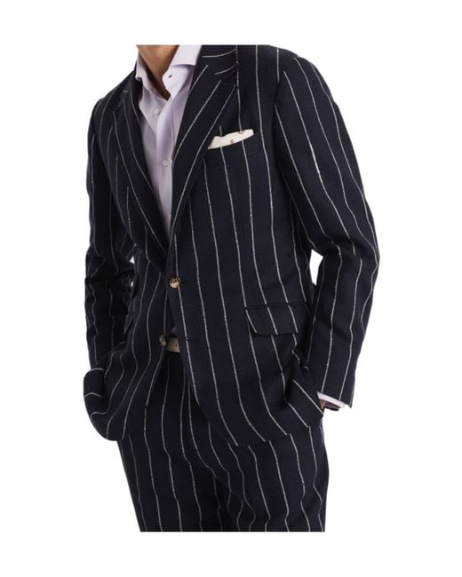Brunello Cucinelli Black Cavallo Blazer for men