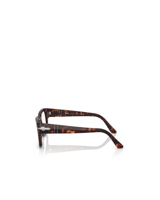 Persol White Rectangular Frame Glasses for men