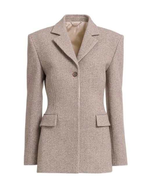 Magda Butrym Gray Single Breast Wool Blend Blazer