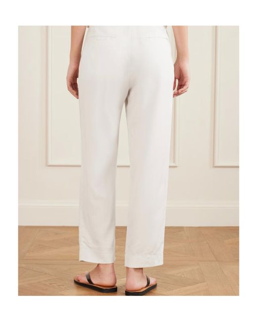 The Row White Karsten Cropped Cotton Straight-Leg Pants