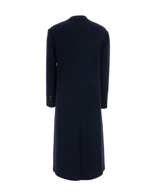 Jucca Blue Double-Breasted Long Coats