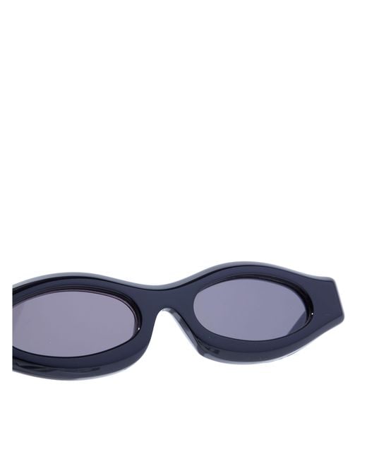 Kuboraum White Cat's Eye Frame Design Sunglasses for men