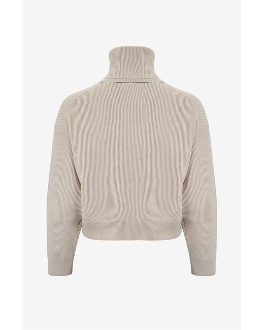 Brunello Cucinelli Brown Long-Sleeved Knitwear