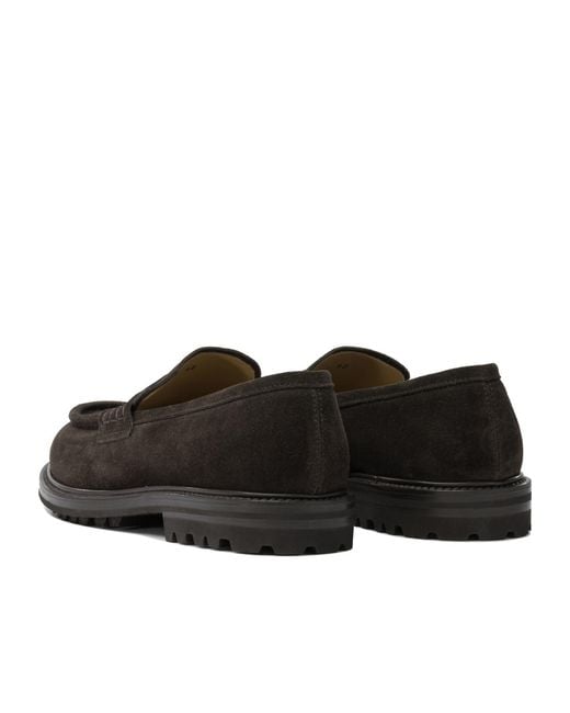 Henderson Black Suede Loafers for men