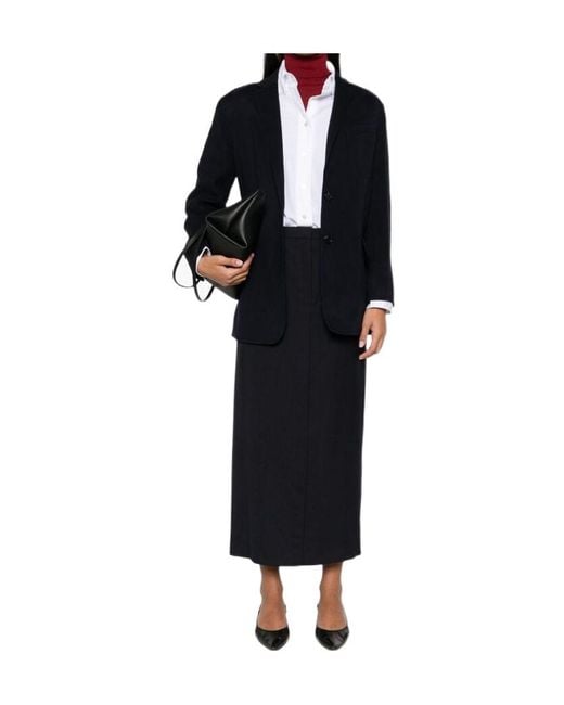 Theory Blue Double-Face Oversized Blazer