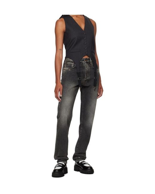 Moschino Gray Belt Loop Jeans