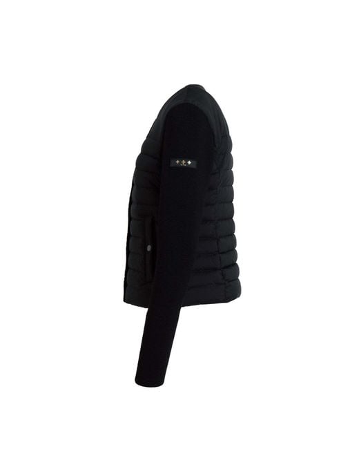 Tatras Blue Quilted Ribbed-Sleeves Puffer Jacket