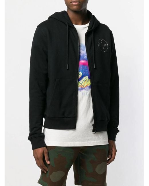 Off-White c/o Virgil Abloh Black Bright Diamond Hooded Casual Jacket for men