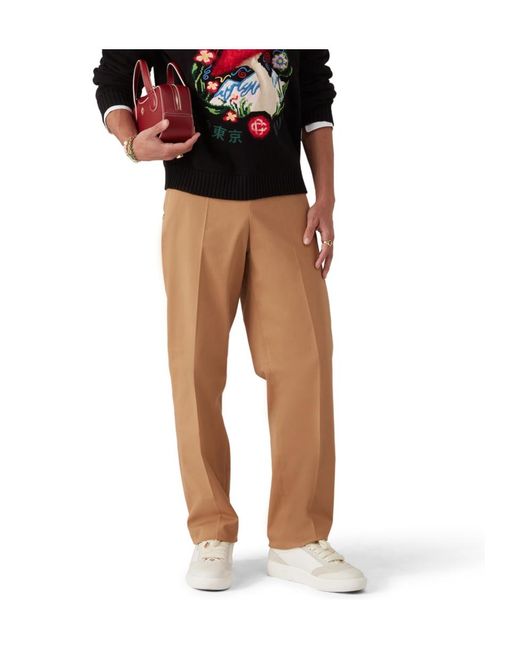 Casablanca Natural Straight-Leg Chinos for men