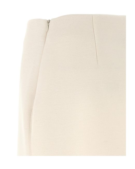Fabiana Filippi Natural Zipped Mini Skirt