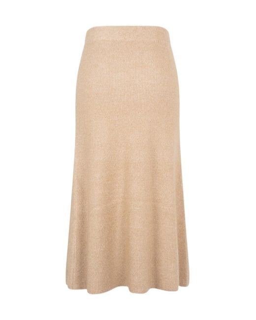 Fabiana Filippi Natural Knit A-Line Skirt