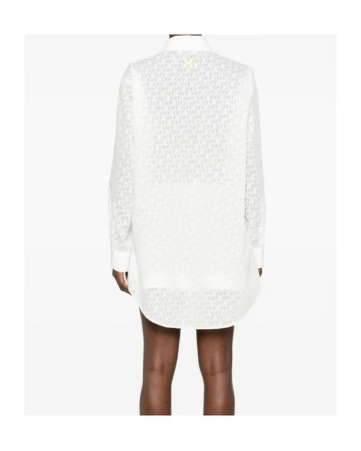 Off-White c/o Virgil Abloh White Patterned Shirt